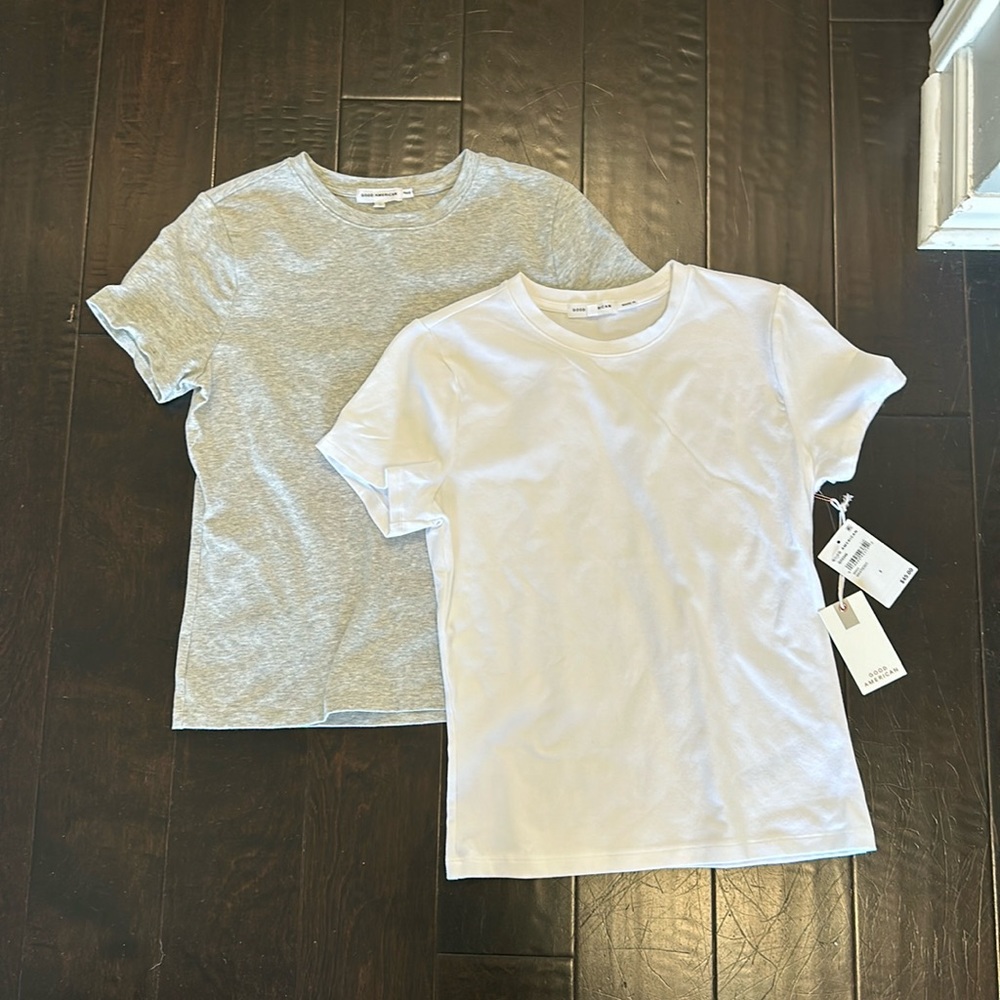 Good American Crop Basic Tees
